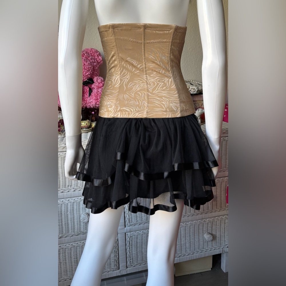 Maidenform half corset in Dark Tan Beige color Size Small